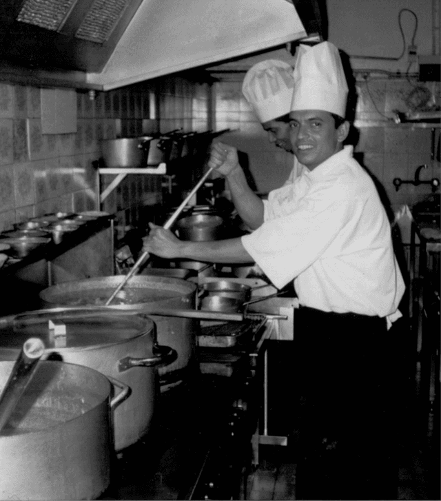 Amara head chef preparing food